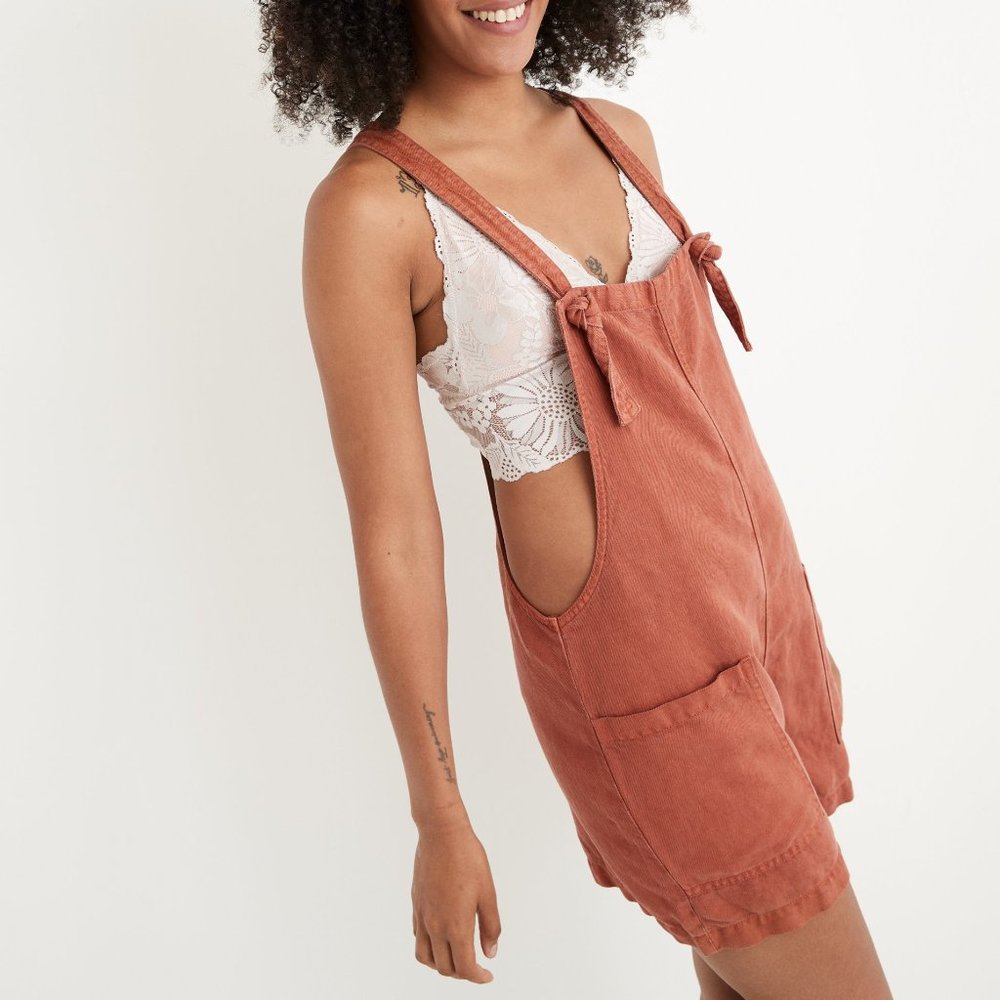 Aerie Twill Knot Overalls